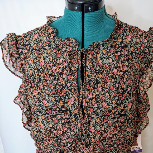 BB Dakota Steve Madden Chiffon Floral Lightweight Flowy Dress Size XXL NWT - Picture 4 of 9